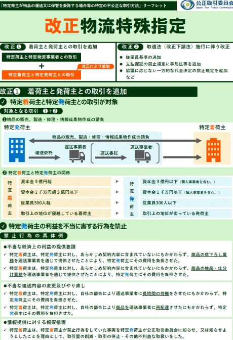 改正物流特殊指定リーフレット