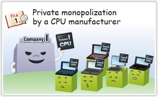 Private monopolization by a CPU manufacturer