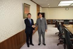 Chairman Sugimoto Welcomed Visit by EEC Member Aldabergenov