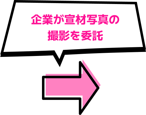 企業が宣材写真の撮影を委託