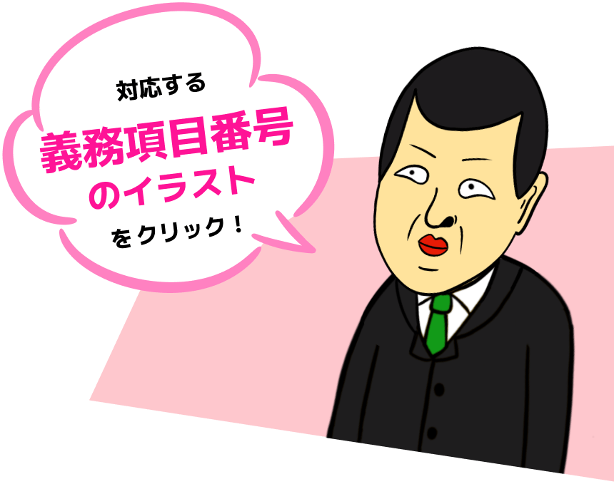 対応する義務項目番号のイラストをクリック！
